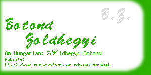 botond zoldhegyi business card